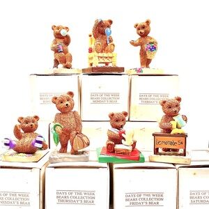 Full Set Avon’s Days of the Week Bears NIB